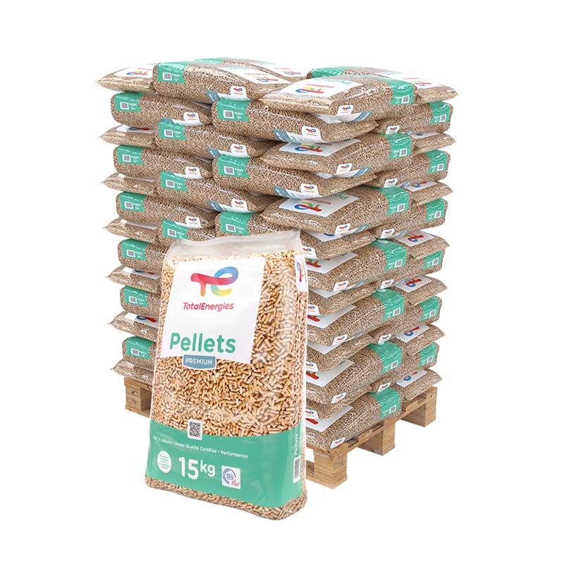 Pellets TotalEnergies – Palette de 66 sacs (15kg)